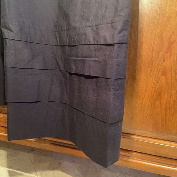 J. Crew Black Drop Waist Mixy Midi Dress A-Line Cotton Size L Romantic Classic - Picture 6 of 12